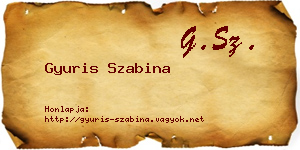 Gyuris Szabina névjegykártya